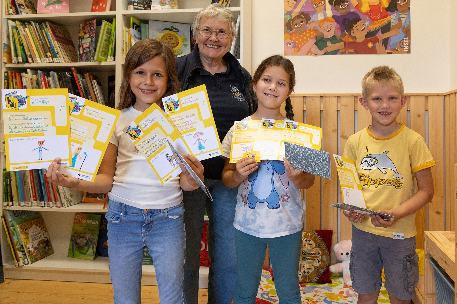 Die glücklichen drei Gewinner, Emilia Wilfinger, Sarah Schnötzinger und Anton Pimberger